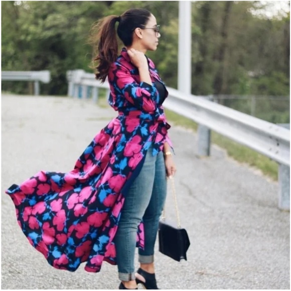 Banana Republic Long Maxi Floral Wrap Shirt Dress. Like new condition. S… - Picture 7 of 16